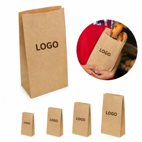 Kraft Paper Takeout Bag for Food Delivery