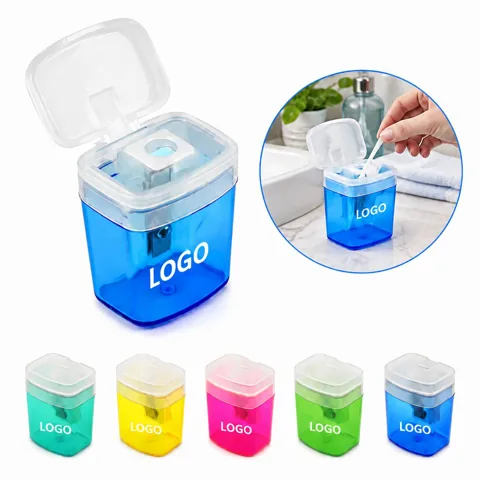 Compact Manual Pencil Sharpener with Transparent Shavings