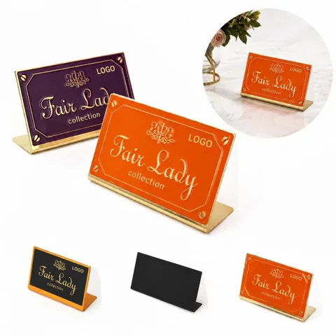 Metal Office Desk Nameplate with Modern Finish