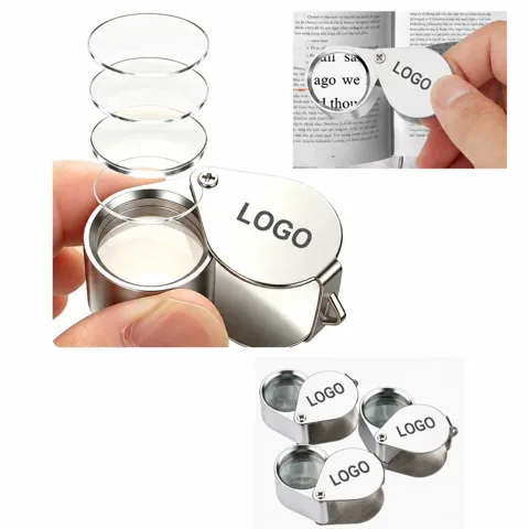 Portable Metal Jewelry Magnifier Loupe for Gem Inspection