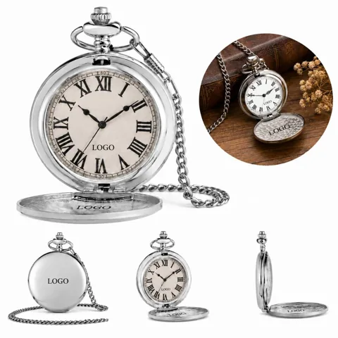 Antique Style Mechanical Pocket Watch with Chain