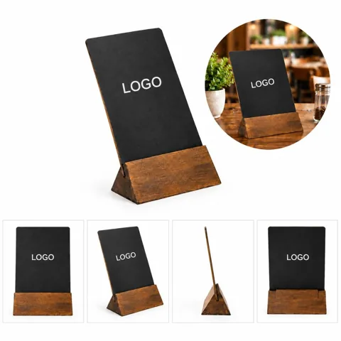 Mini Freestanding Wooden Chalkboard Sign for Display