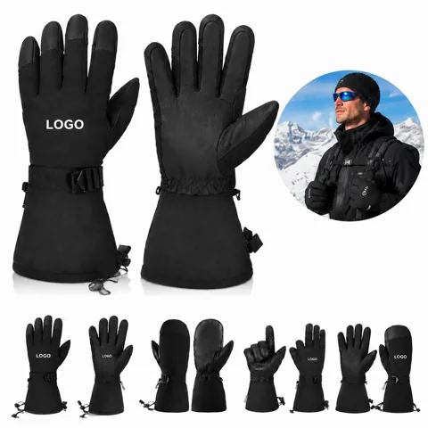 Waterproof Insulated Ski Gloves with Extended Cuff