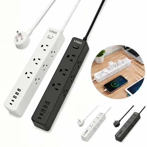 Fast-Charging Power Strip with Surge Protection and USB