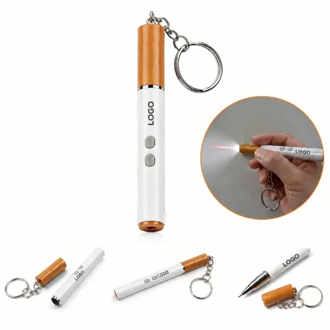 Portable LED Keychain Lighter with Rechargeable Battery