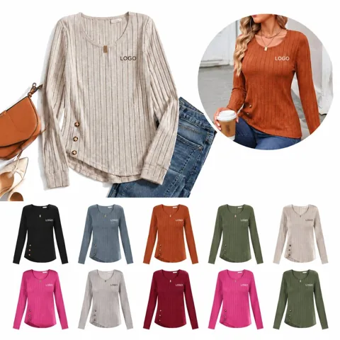 Fitted Waist-Shaping Lightweight Top for Autumn Winter