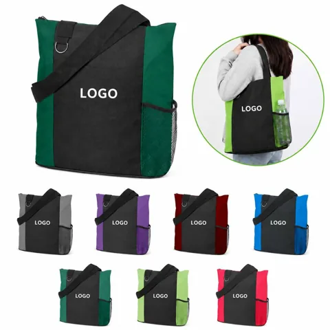 600D Polyester Carryall Bag with Pockets and Strap