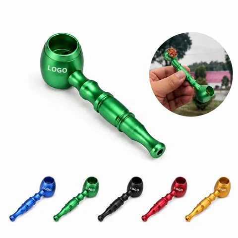 Reusable Metal Alloy Pipe for Dry Herbs and Tobacco