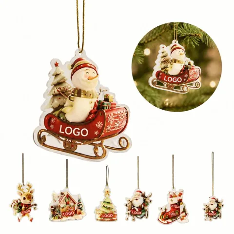Festive Acrylic Christmas Hanging Decoration