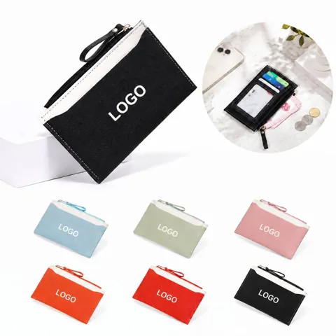 Ultra-Thin PU Card Holder with Snap Closure
