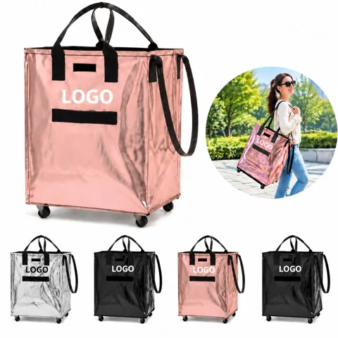 Rolling Shopping Tote with Wheels