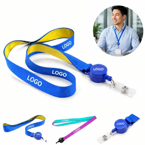 Retractable Woven Lanyard with Safety Breakaway