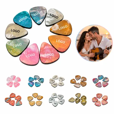 Handcrafted Layered Resin Plectrums for Guitarists