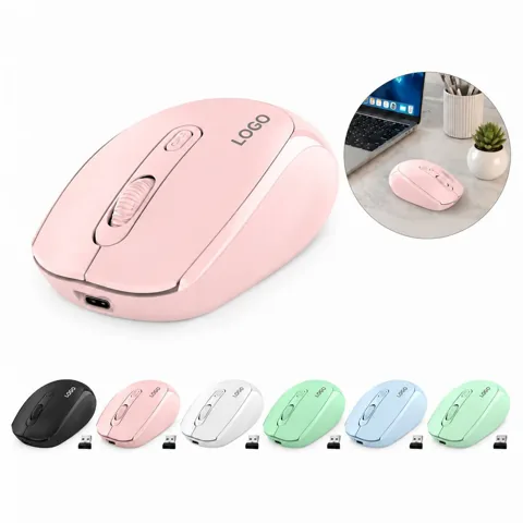 Qi-Enabled Rechargeable Optical Mouse Ergonomic Design