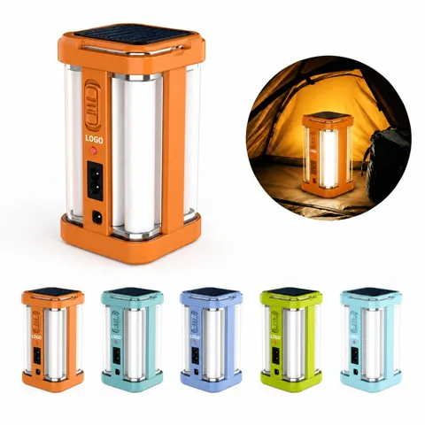 Portable Solar LED Camping Lantern with USB Rechargeable