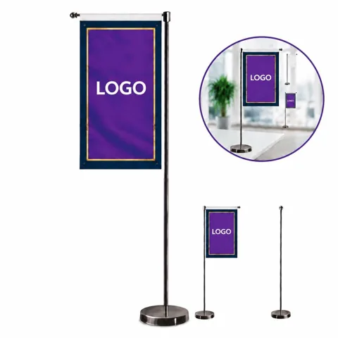 Telescopic Metal Banner Flagpole for Outdoor Display