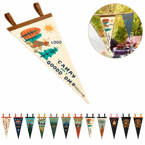 Colorful Felt Camp Pennant for Party and Room Decor