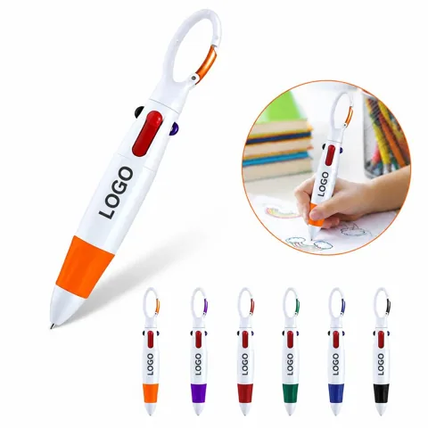 Colorful Retractable Plastic Ballpoint Pen with Comfortable