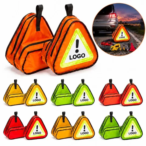 Car Roadside Emergency Aid Kit with Reflective Warning