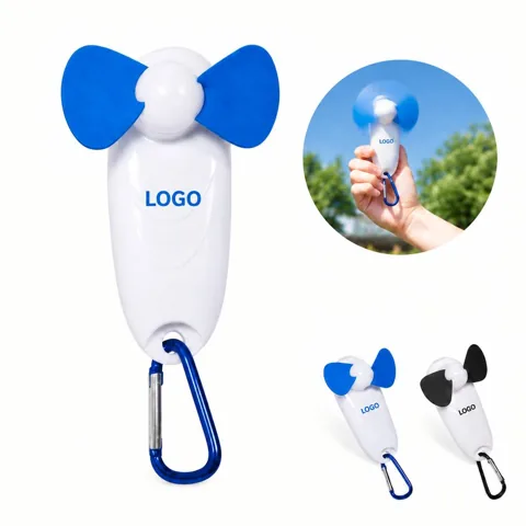 Portable Rechargeable Fan with LED Light, Foldable
