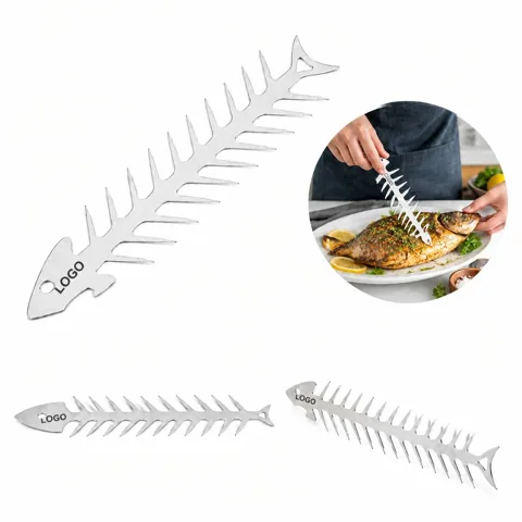 Stainless Steel Fish Bone BBQ Skewers for Grilling