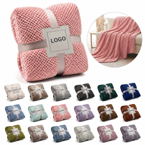 Cozy Thick Coral Fleece Throw for Year-Round Warmth