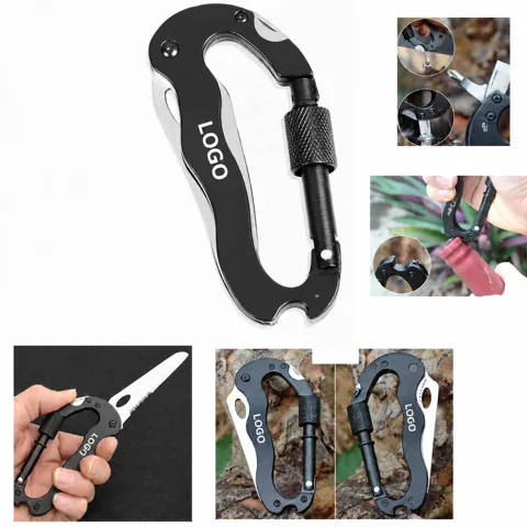 5-in-1 Stainless Steel Carabiner Multi-Tool