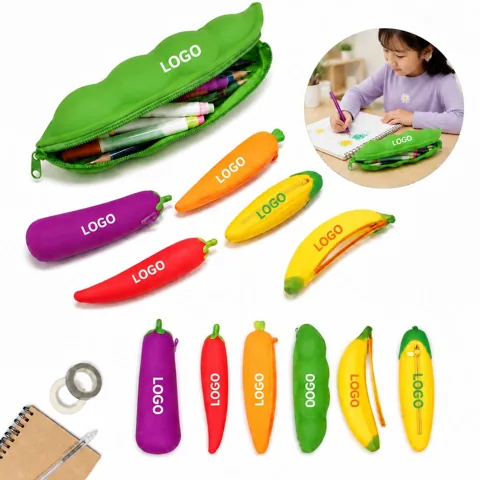 Fruit Design Silicone Coin Purse for Coins and Keys