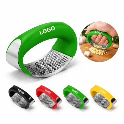 Garlic Crusher Tool with Built-In Cleaning Mechanism