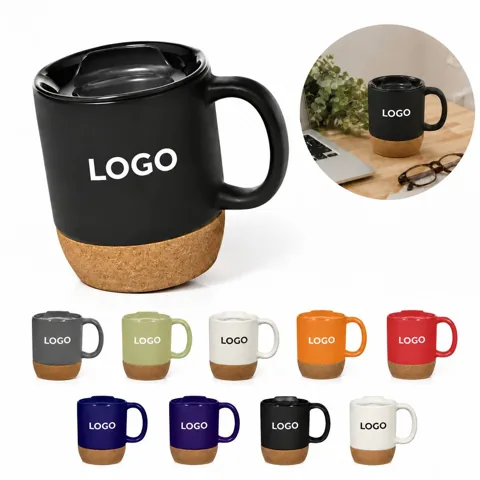 Ceramic Mug with Natural Cork Base