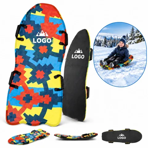 Tandem Ski Training System with Adjustable Bindings