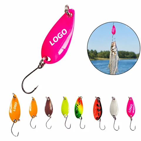 Metal Spoon Lure with Single Hook for Fishing