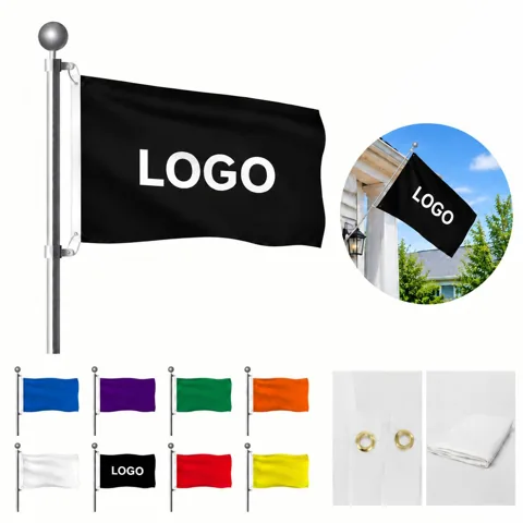Outdoor Solid Polyester Flag with Reinforced Hem