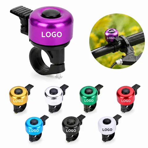 Compact Aluminum Bicycle Safety Bell with Clear Ring