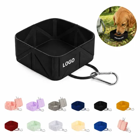 Collapsible Silicone Pet Travel Bowl for Dogs and Cats