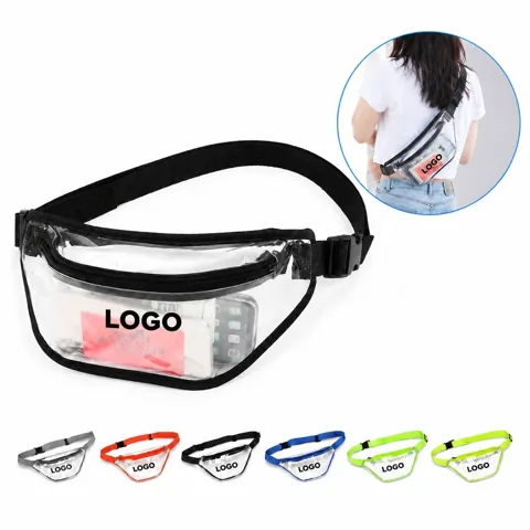 Transparent Waist Organizer Pouch with Adjustable Band