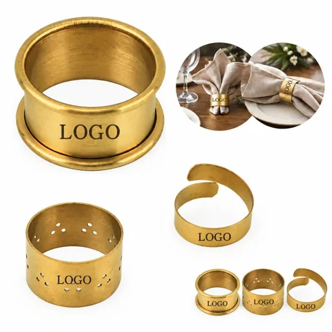 Stainless Steel Napkin Rings Mirror Finish Set