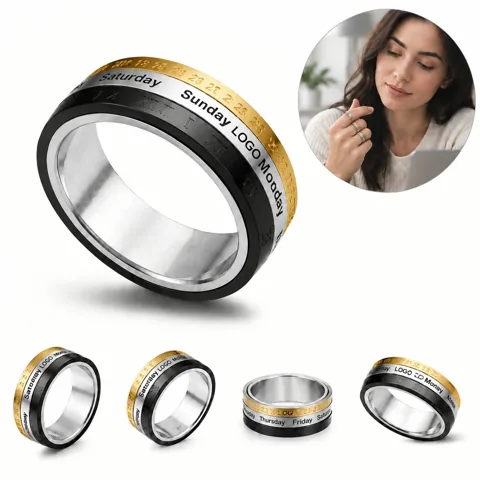 Adjustable Stainless Steel Spinner Ring for Stress Relief