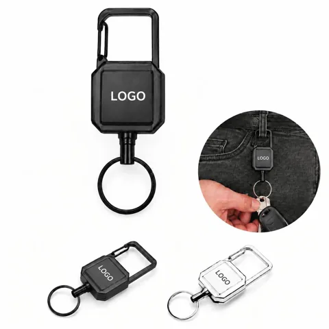 Retractable Key Holder with Stainless Steel Clip