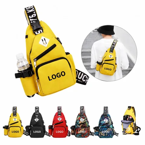 Men's Casual Canvas Crossbody Bag with Adjustable Strap