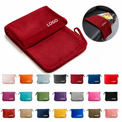 2-in-1 Car Neck Pillow and Blanket Set with Pouch