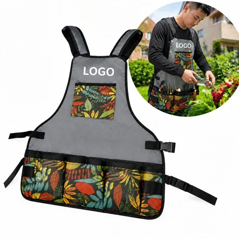 Gardening Apron with Deep Pockets for Tools