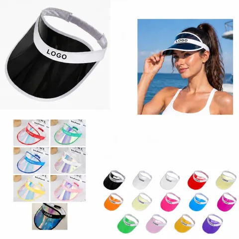 Adjustable Sun Visor Hat with Wide Brim UV Protection