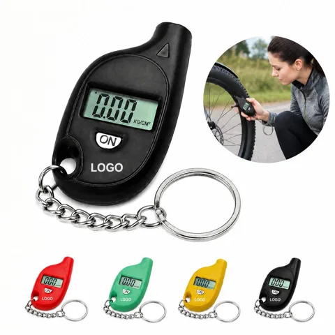 Portable Tire Pressure Gauge Keychain for Cars Bikes