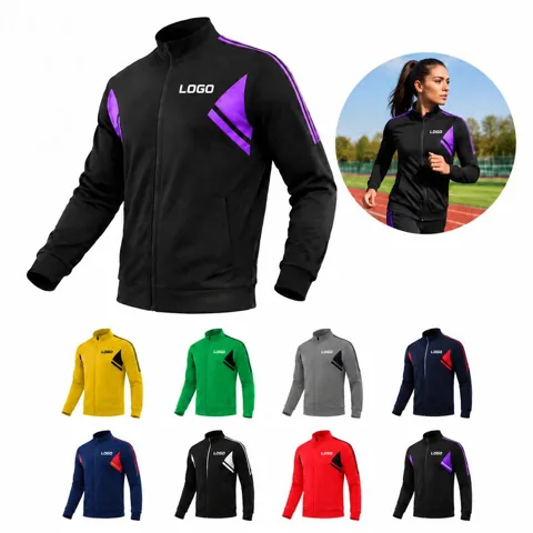 Long Sleeve Zip Football Training Jacket Lightweight