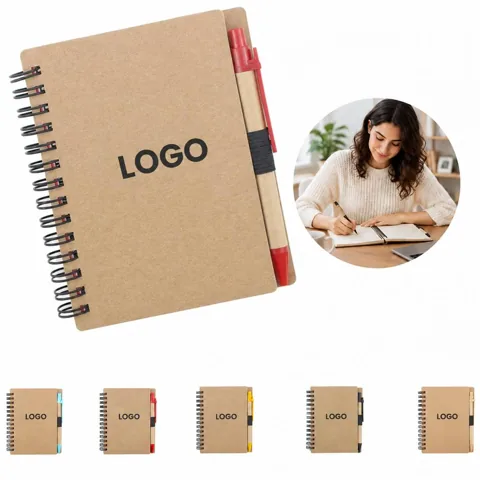 Kraft Spiral Notebook Set for Writing and Notes