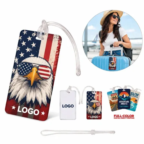Durable Travel ID Tag with Secure Loop for Luggage