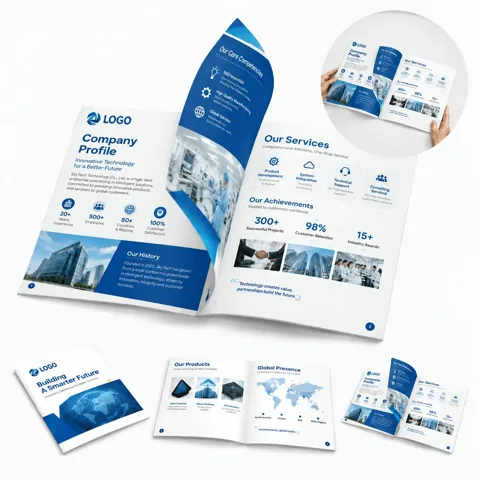 Matte Finish Corporate Brochure for Business Marketing