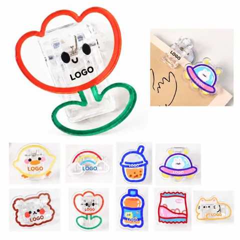 Clear Metal Memo Clip for Notes Photos Desk Organization