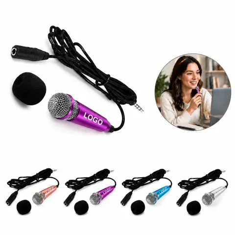 Compact Omnidirectional Mini Mic for Phone Tablet Laptop